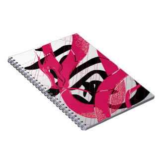 Hotpink Dragon Japanischer Drache Weißer Hintergru Notizblock
