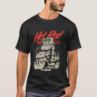 Hotrod Dragster Race Car Muscle Car Motor Coole T-Shirt