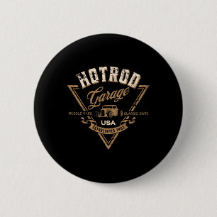 Hotrod Garage USA Click Car Hotrod abgenutzt Desig Button