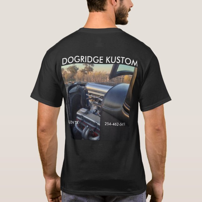 HOTROD T-SHIRT. DOGRIDGE KUSTOMS T-Shirt (Rückseite)