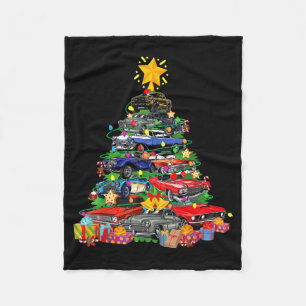 Hotrods Clic Muscle Car Weihnachtsbaum Kinder Lauf Fleecedecke