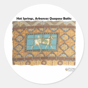 HotSprings, AR Quapaw Dome Kacheln II Geschenke Be Runder Aufkleber