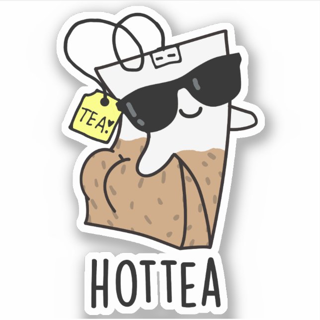 Hottea Funny Hot Tee Pub Aufkleber (Vorderseite)