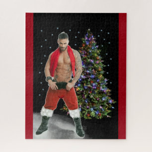 Hottest Hunk Buff Weihnachten Puzzle