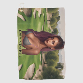 Hottie auf dem Kurs Golfhandtuch