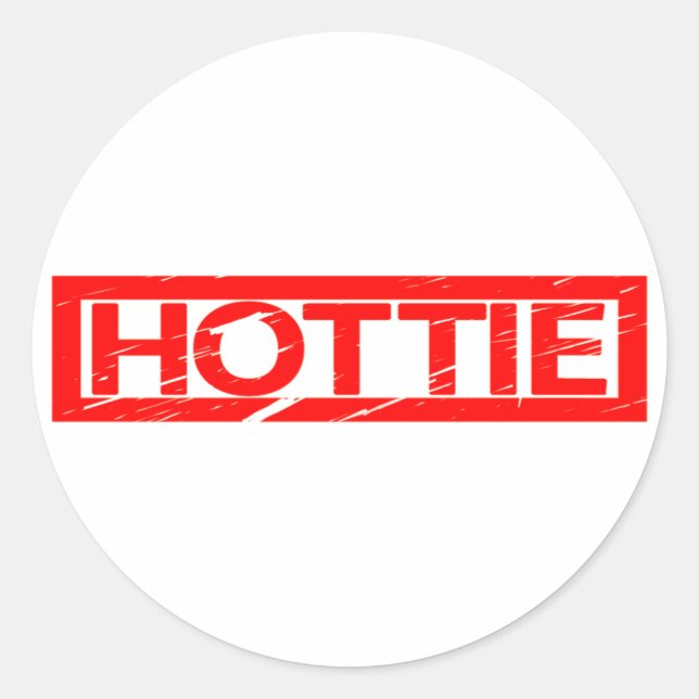 Hottie-Briefmarke Runder Aufkleber (Vorderseite)