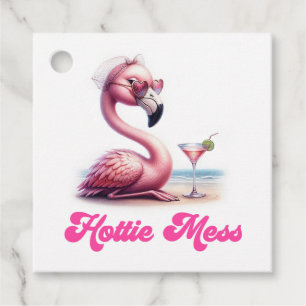 Hottie Mess Hot Pink Flamingo Strand Junggesellinn Geschenkanhänger