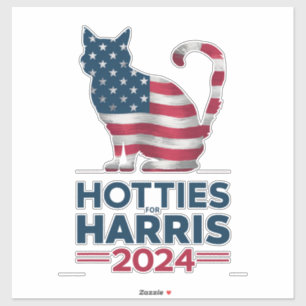 Hotties for Harris 2024 Cat Ladys Kamala Harris Aufkleber