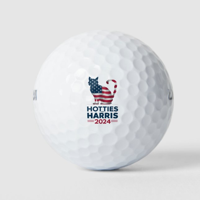 Hotties for Harris 2024 Cat Ladys Kamala Harris Golfball (Vorderseite)