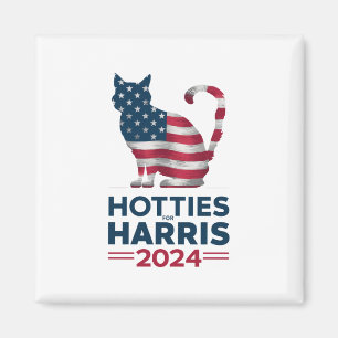 Hotties for Harris 2024 Cat Ladys Kamala Harris Magnet
