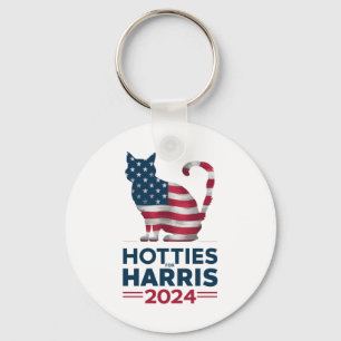 Hotties for Harris 2024 Cat Ladys Kamala Harris Schlüsselanhänger