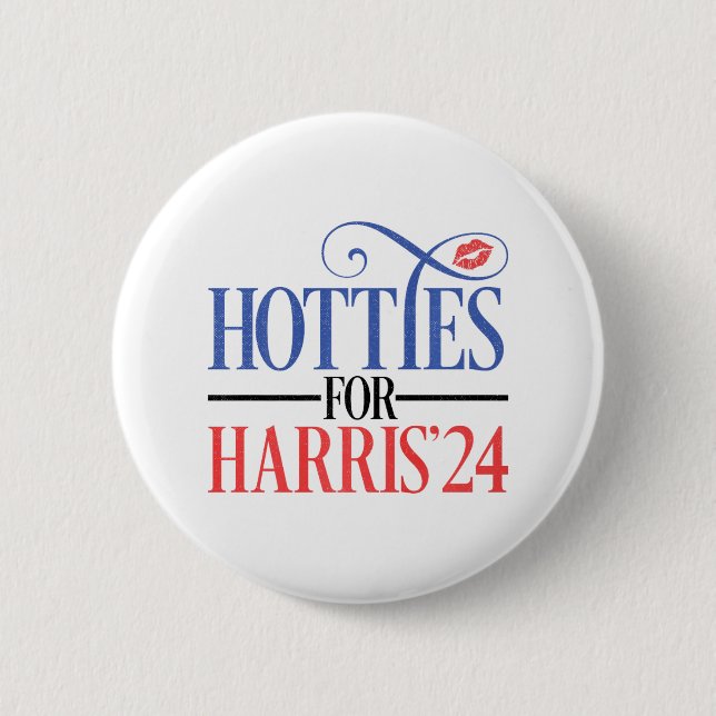 Hotties für Harris 2024 Button (Vorderseite)
