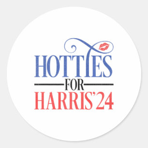 Hotties für Harris 2024 Runder Aufkleber