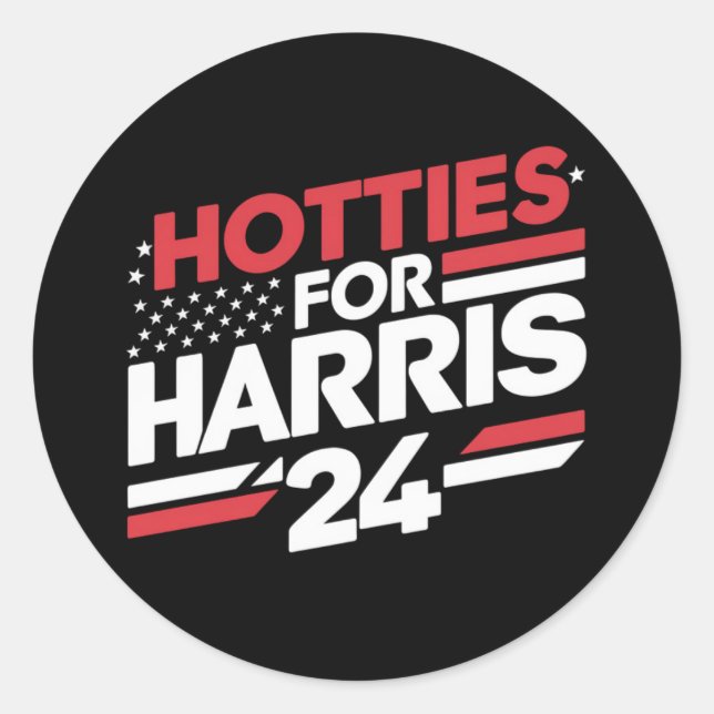 Hotties für Harris 24 Runder Aufkleber (Vorderseite)