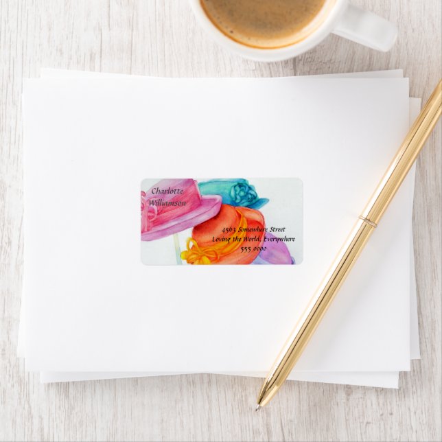 HOTTY HATS ADRESSE ADRESSAUFKLEBER (Insitu)