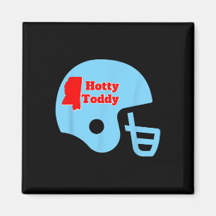 Hotty Toddy Footballhelm mit Miss State Umriss Magnet