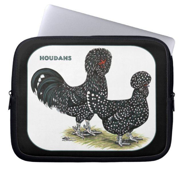 Houdan Chickens Laptopschutzhülle (Vorderseite)