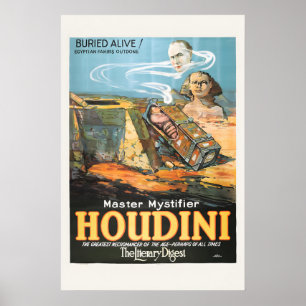 Houdini Ägypten Sphinx Lebendig Begraben Klassisch Poster