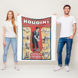 Houdini Berühmter Magier Vintag Fleecedecke