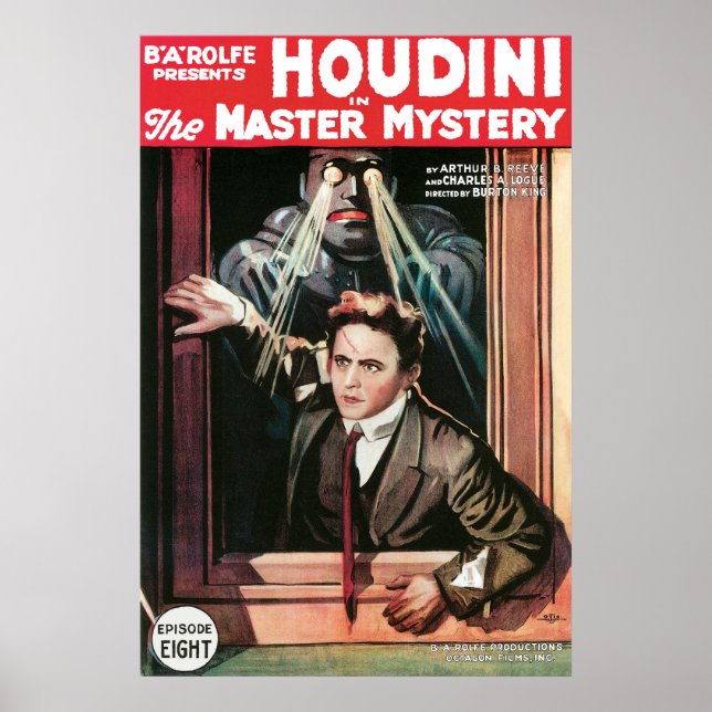 Houdini, The Mastery Mystery Vintage Poster 1919 (Vorne)