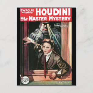 Houdini, The Mastery Mystery Vintage Poster 1919 Postkarte