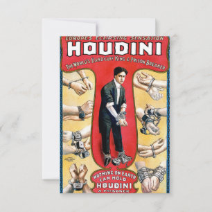 Houdini Vintag Magician Save The Date