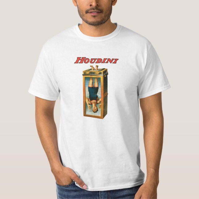 Houdini Wasser-Folterungs-Zelle T-Shirt (Vorderseite)