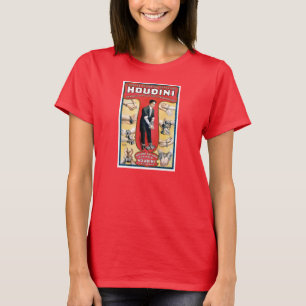 Houdini Zauberer 1909 Vintage Poster Restauriert T-Shirt