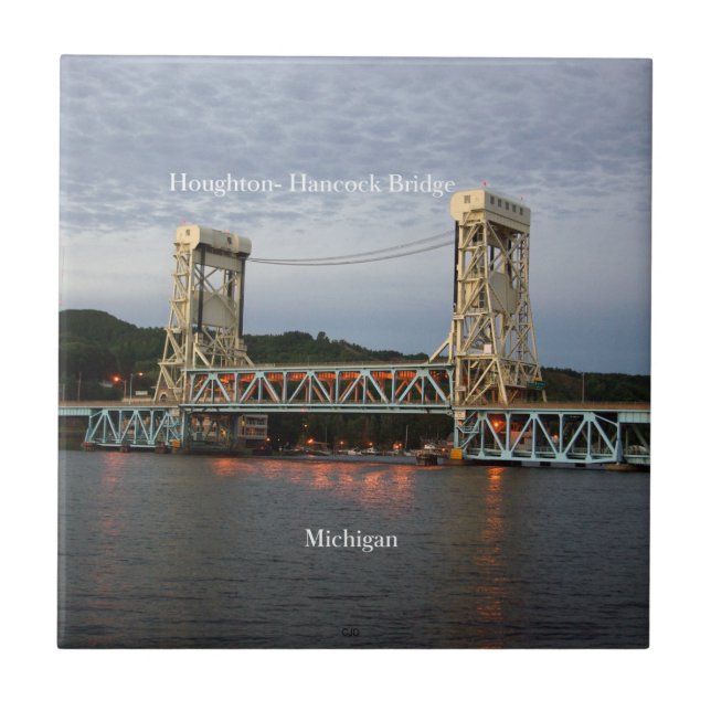 Houghton Hancock Bridge Dusk Fliesen (Vorderseite)