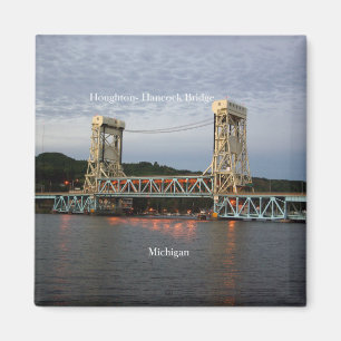 Houghton Hancock Bridge Dusk-Magnet Magnet