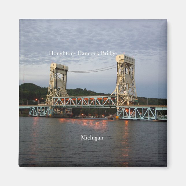 Houghton Hancock Bridge Dusk-Magnet Magnet (Vorne)