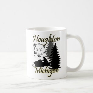 Houghton Michigan Snowmobile-Bärn-Tasse Tasse