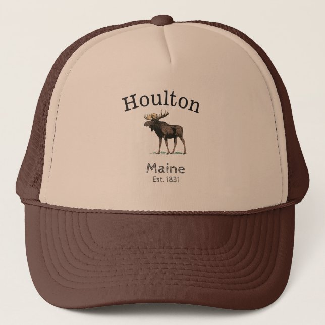 Houlton Maine Moose Truckerkappe (Vorderseite)