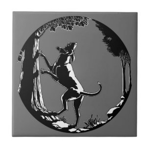 Hound Dog Art Keramikfliese Jagdhund Dekoration