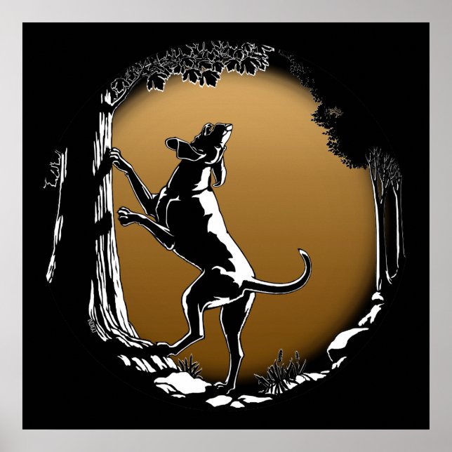 Hound Dog Art Poster Jagd Hund Lover Prints (Vorne)