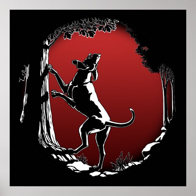 Hound Dog Art Poster Jagd Hund Lover Prints (Vorne)