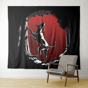 Hound Dog Art Tapestry Jagd Hund Lover Tapestry Wandteppich