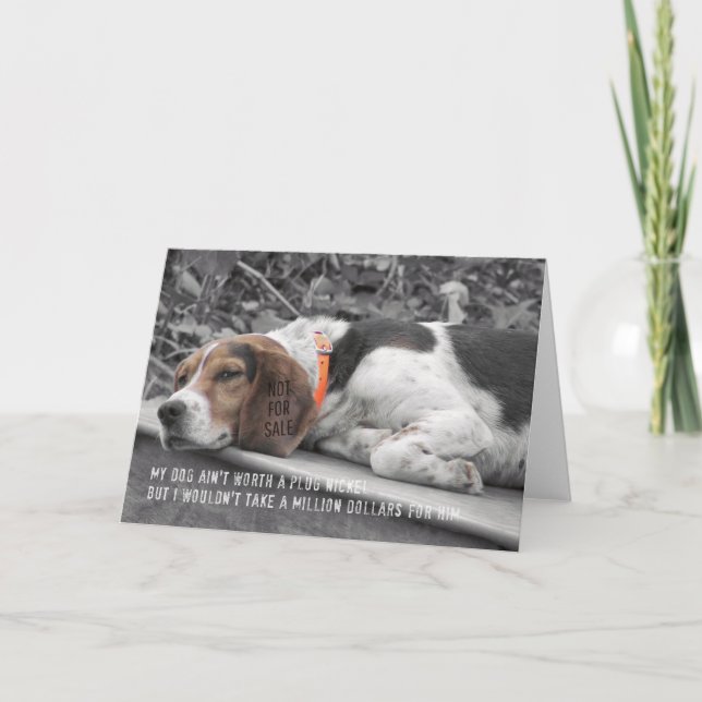 HOUND DOG Grußkarte Dankeskarte (Vorderseite)