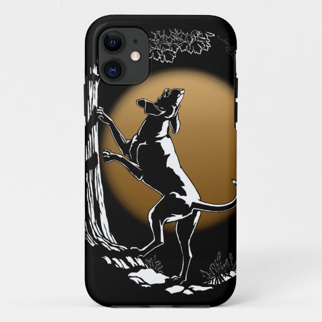 Hound Dog iPhone-Hüllen Jagdhund Kunst Case (Rückseite)