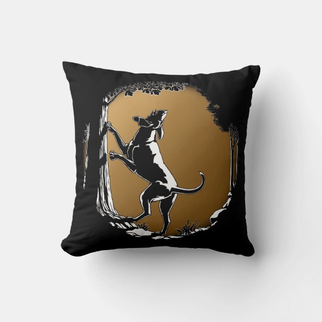Hound Hund Art Throw Kissen Jagd Hunde Kissen (Vorderseite)