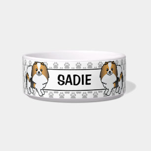 Hound Tricolor Spitz Niedlich Cartoon Dog & Name Napf