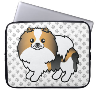 Hound Tricolor Spitz Niedlich Cartoon Dog & Paws Laptopschutzhülle