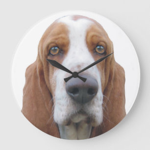 Houndie Basset Hound Große Wanduhr