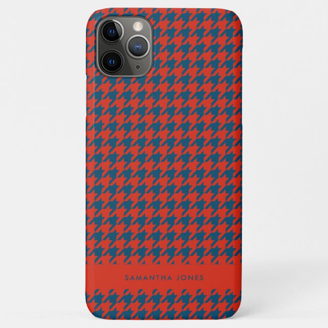 Hounds Tooth Personalisiert Case-Mate iPhone Case (Rückseite)