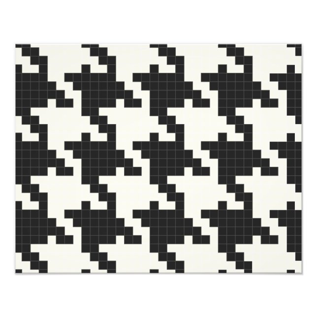 Hounds Tooth pixelstrukturiert Fotodruck (Vorne)