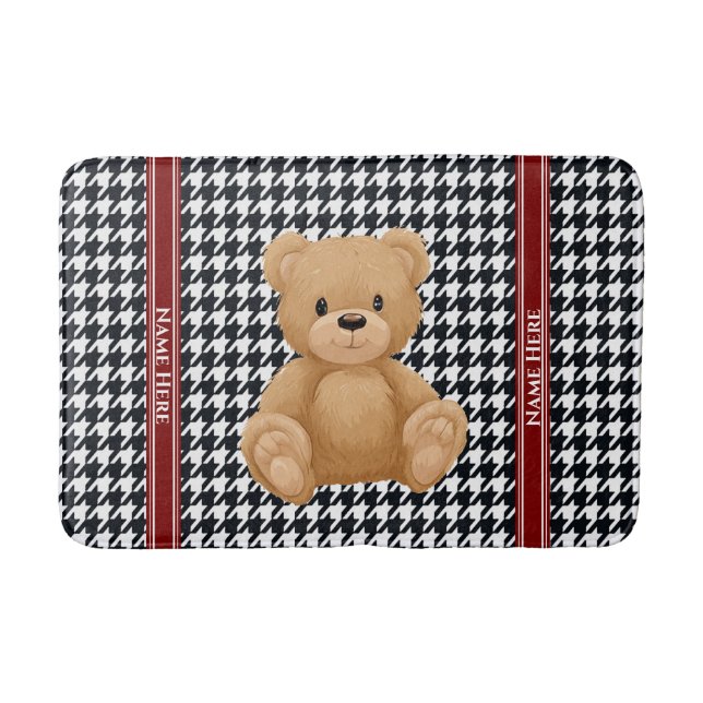 Houndstooth Bear Home, Badematte (Vorderseite)