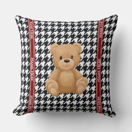 Houndstooth Bear Home, Kissen