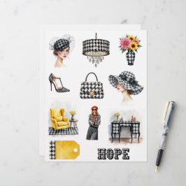 Houndstooth-Mode-Schabkunstpapier-Ausschnitte