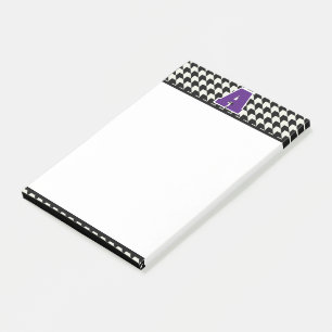 Houndstooth-Monogramm  Post-it Klebezettel