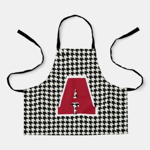 Houndstooth-Monogramm Schürze